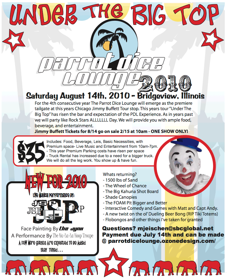 Jimmy Buffett Tailgate in Chicago